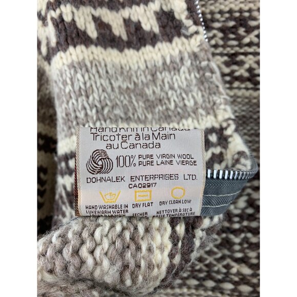 Women’s TUAK Pattern Beige Wool Sweater Size M-L - Picture 9 of 11